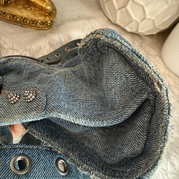 Balenciaga Blue Denim XS Crystals Neo Cagole Bag - Picture 6 of 15